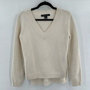 Ralph Lauren Black Label V Neck Long Sleeve‎ Cream Medium